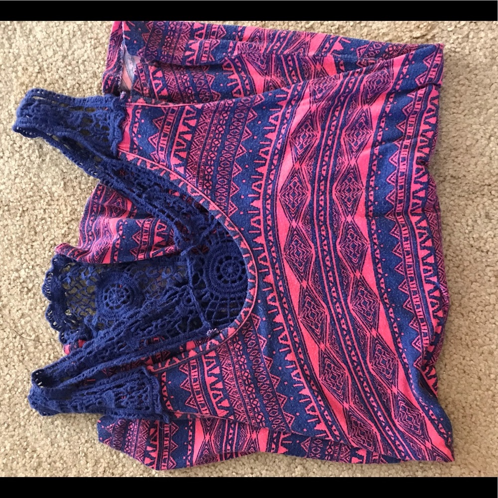 Vibrant Pink and Blue Tank Top